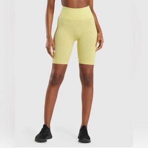 Gymshark Firefly Yellow Adapt Animal Seamless Biker Shorts Size Small